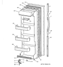 FRESH FOOD DOOR Diagram and Parts List for TFX20SABEWW  General Electric Refrigerator