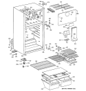 CABINET Diagram and Parts List for TBT14DABRRWW  General Electric Refrigerator