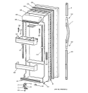 FRESH FOOD DOOR Diagram and Parts List for TFX22JABEWW  General Electric Refrigerator