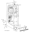 FREEZER SECTION Diagram and Parts List for TFX22JABEWW  General Electric Refrigerator