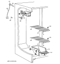 FREEZER SECTION Diagram and Parts List for TFX22GRBEWW  General Electric Refrigerator
