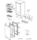 Section Diagram and Parts List for TAX3DNCAWH  General Electric Refrigerator