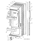 FRESH FOOD DOOR Diagram and Parts List for TFX22PPBEBB  General Electric Refrigerator