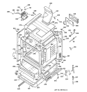 BODY PARTS Diagram and Parts List for JGBP79WEA3WW  General Electric Range