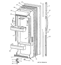 FRESH FOOD DOOR Diagram and Parts List for TFX25ARBEWW  General Electric Refrigerator
