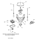 SUSPENSION, PUMP & DRIVE COMPONENTS Diagram and Parts List for WWSR3090TBAA  General Electric Washer