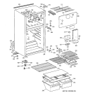 CABINET Diagram and Parts List for CTZ16EACDRWW  Hotpoint Refrigerator