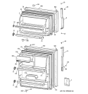 DOORS Diagram and Parts List for CTZ16GACDRWW  Hotpoint Refrigerator