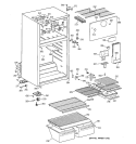 CABINET Diagram and Parts List for CTT18EABNRWW  Hotpoint Refrigerator
