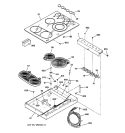 Section Diagram and Parts List for JP930CA1CC  General Electric Cooktop