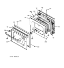 DOOR Diagram and Parts List for JCKS05BA2BB  General Electric Wall Oven