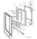 FRESH FOOD DOOR Diagram and Parts List for TCX18IACBRAA  General Electric Refrigerator