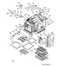 BODY PARTS Diagram and Parts List for ZEK737BA2BB  General Electric Wall Oven