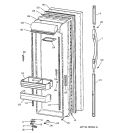 FRESH FOOD DOOR Diagram and Parts List for TFX27ZPBEAA  General Electric Refrigerator