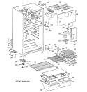 CABINET Diagram and Parts List for TBX16DABNRWW  General Electric Refrigerator