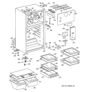 CABINET Diagram and Parts List for TBX16JABNRAA  General Electric Refrigerator