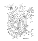 BODY PARTS Diagram and Parts List for JGBP27BEA4AD  General Electric Range