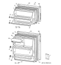 DOORS Diagram and Parts List for TBX16SYBNRWW  General Electric Refrigerator