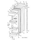 FRESH FOOD DOOR Diagram and Parts List for TPS24BICABS  General Electric Refrigerator
