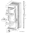 FRESH FOOD DOOR Diagram and Parts List for TFX25VPBEWW  General Electric Refrigerator