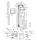 FREEZER DOOR Diagram and Parts List for TFX30PPBEWW  General Electric Refrigerator