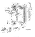 FRESH FOOD DOOR Diagram and Parts List for TBG25PABURWW  General Electric Refrigerator