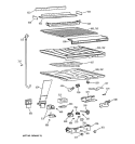 SEPARATOR COMPARTMENT PARTS Diagram and Parts List for TBG25PABURWW  General Electric Refrigerator