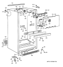 CABINET Diagram and Parts List for TBG21JABURWW  General Electric Refrigerator