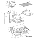 SHELF PARTS Diagram and Parts List for TBG21JABURWW  General Electric Refrigerator