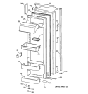 FRESH FOOD DOOR Diagram and Parts List for TPX24BPBEWW  General Electric Refrigerator