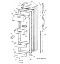 FRESH FOOD DOOR Diagram and Parts List for TPX24PPBECC  General Electric Refrigerator
