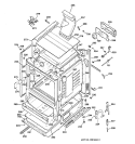 BODY PARTS Diagram and Parts List for JGBP90MEA3BC  General Electric Range