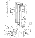 FREEZER DOOR Diagram and Parts List for TPX21PRBEAA  General Electric Refrigerator