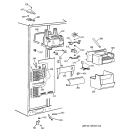 FREEZER SECTION Diagram and Parts List for TPX24BIBEBB  General Electric Refrigerator