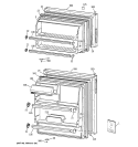 DOORS Diagram and Parts List for CTX16BYBNRAA  Hotpoint Refrigerator