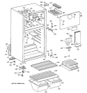 CABINET Diagram and Parts List for CTX16BYBNRAA  Hotpoint Refrigerator