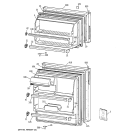 DOOR Diagram and Parts List for CTX14EYBNRAA  Hotpoint Refrigerator