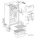 CABINET Diagram and Parts List for CTX14AYBNRWW  Hotpoint Refrigerator
