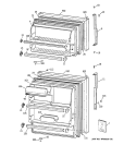 DOORS Diagram and Parts List for CTX16HABNRAA  Hotpoint Refrigerator