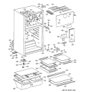 CABINET Diagram and Parts List for CTX16HABNRAA  Hotpoint Refrigerator