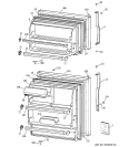 DOORS Diagram and Parts List for CTX18EACGRAA  Hotpoint Refrigerator