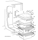 FRESH FOOD SHELVES Diagram and Parts List for CSX22GRBEAA  Hotpoint Refrigerator