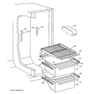 FRESH FOOD SHELVES Diagram and Parts List for CSX20BABEWH  Hotpoint Refrigerator