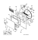 FRONT PANEL & LINT FILTER Diagram and Parts List for DSXH43GV0WW  General Electric Dryer
