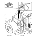 CABINET & DRUM Diagram and Parts List for DSXH43GV0WW  General Electric Dryer
