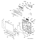 ESCUTCHEON & DOOR ASSEMBLY Diagram and Parts List for GSD4010Z05AA  General Electric Dishwasher