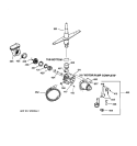 MOTOR - PUMP MECHANISM Diagram and Parts List for GSD3130C05WW  General Electric Dishwasher
