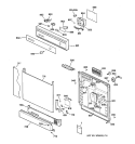 ESCUTCHEON & DOOR ASSEMBLY Diagram and Parts List for GSD2200Z05WH  General Electric Dishwasher