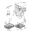BODY PARTS Diagram and Parts List for GSD3410Z05AA  General Electric Dishwasher