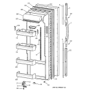 FRESH FOOD DOOR Diagram and Parts List for TPG21PRCEBB  General Electric Refrigerator